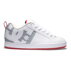 DC Court Graffik White and Red Man Low Top Shoes man Skate